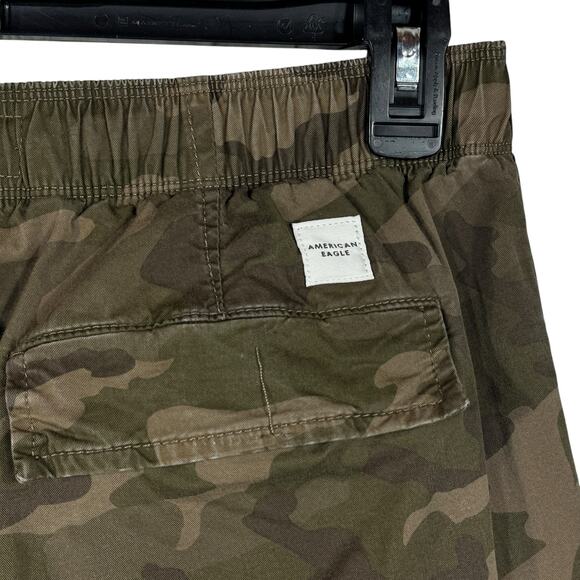 American Eagle Small TALL Mens Cargo Joggers Pants Camo Cuffed Pockets Stretch - Picture 8 of 11